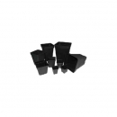 Maceta cuadrada 7x7x8 - negro, T...