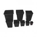 Maceta cuadrada 9x9x10 - negro- ...
